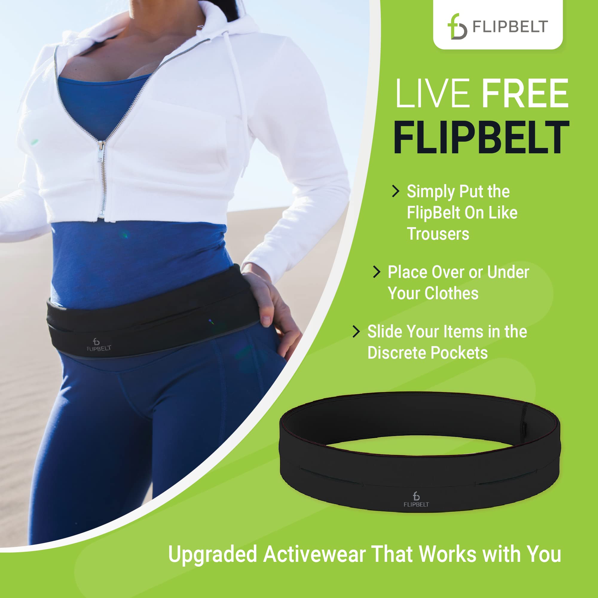 FlipBelt Classic Running Belt, Running Fanny Pack for Women and Men, USA Company - Image 5