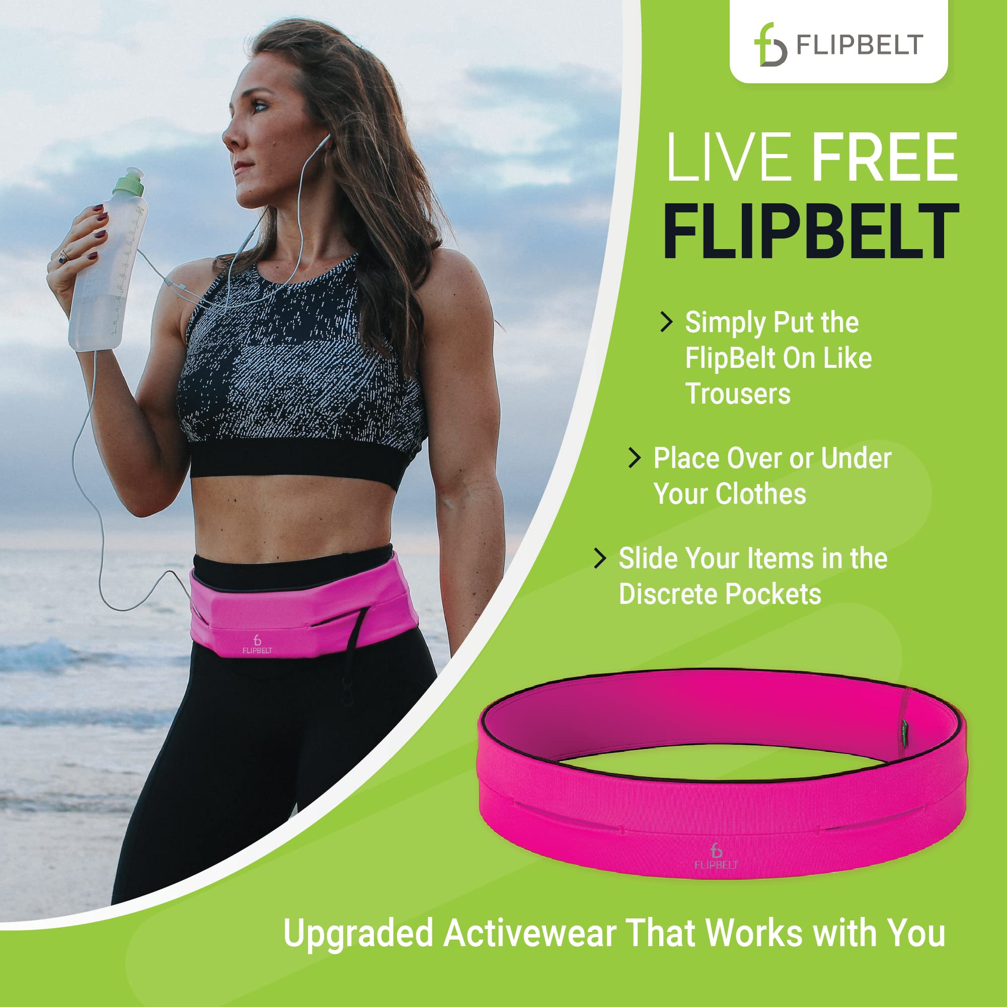FlipBelt Classic Running Belt, Running Fanny Pack for Women and Men, USA Company - Image 6