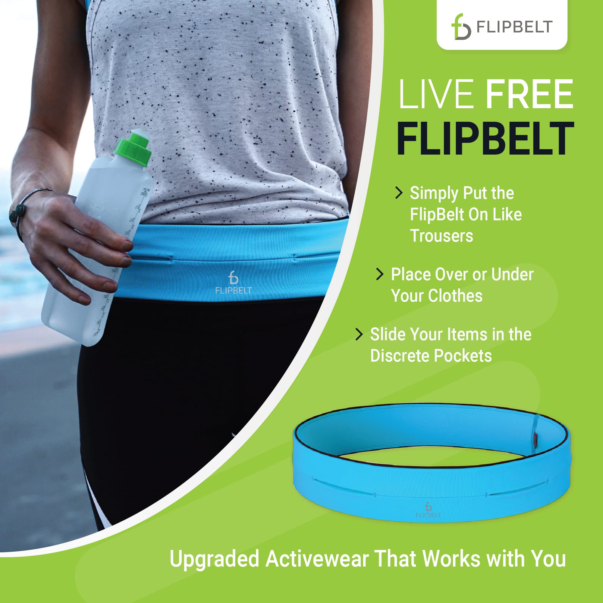 FlipBelt Classic Running Belt, Running Fanny Pack for Women and Men, USA Company - Image 5