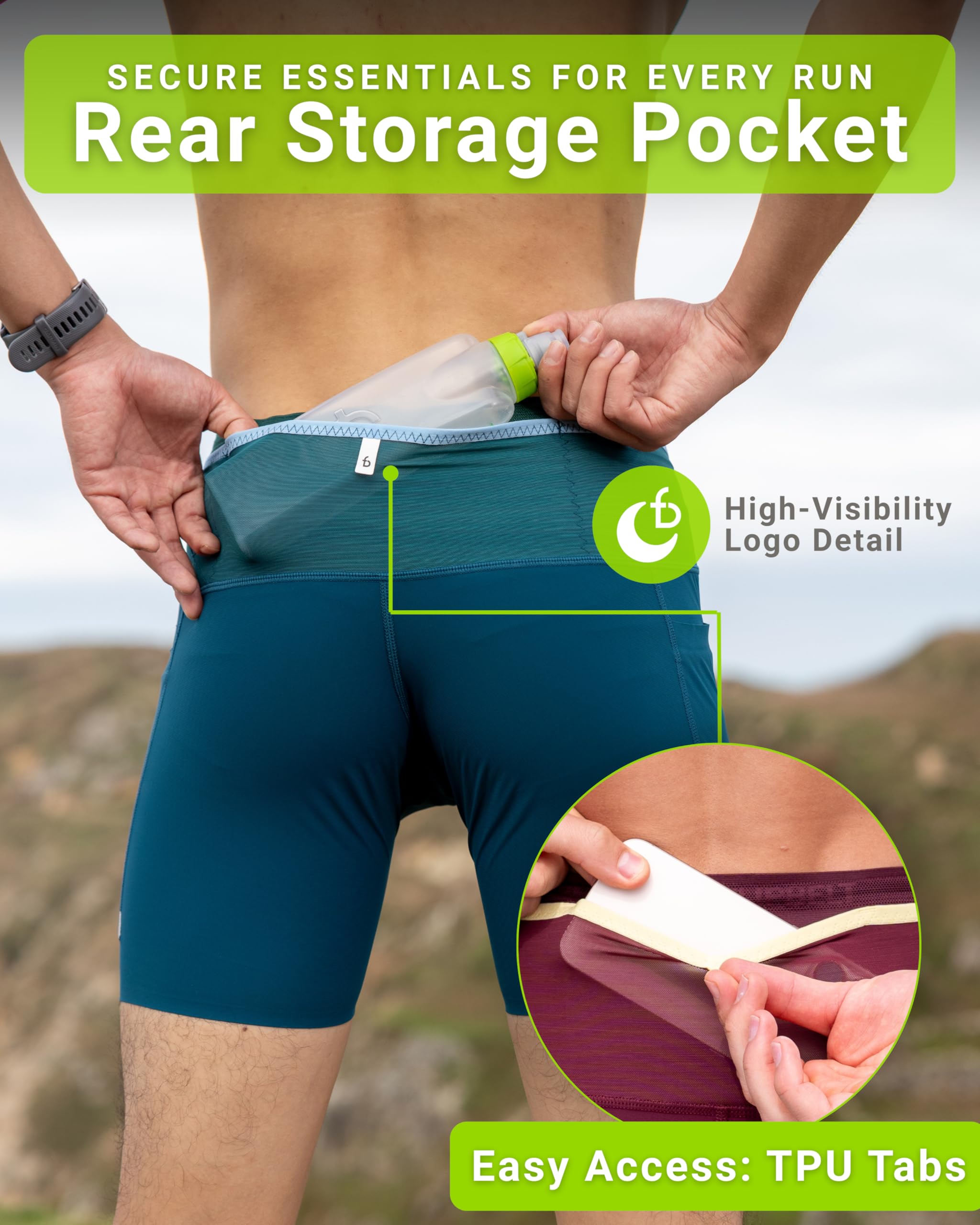 FlipBelt Men's Running Compression Shorts with Pockets - Secure Your Phone, Keys and Even Water Bottles - USA Small Business - Image 4