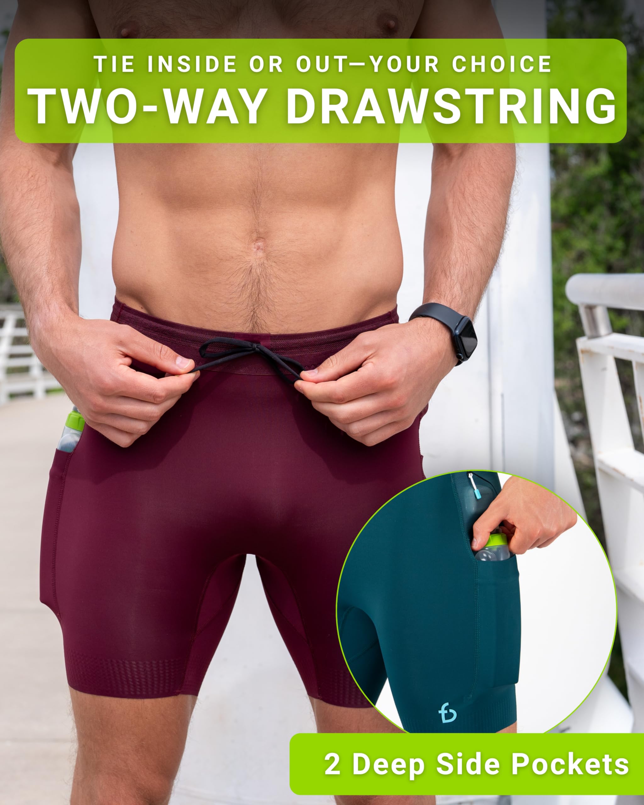 FlipBelt Men's Running Compression Shorts with Pockets - Secure Your Phone, Keys and Even Water Bottles - USA Small Business - Image 8