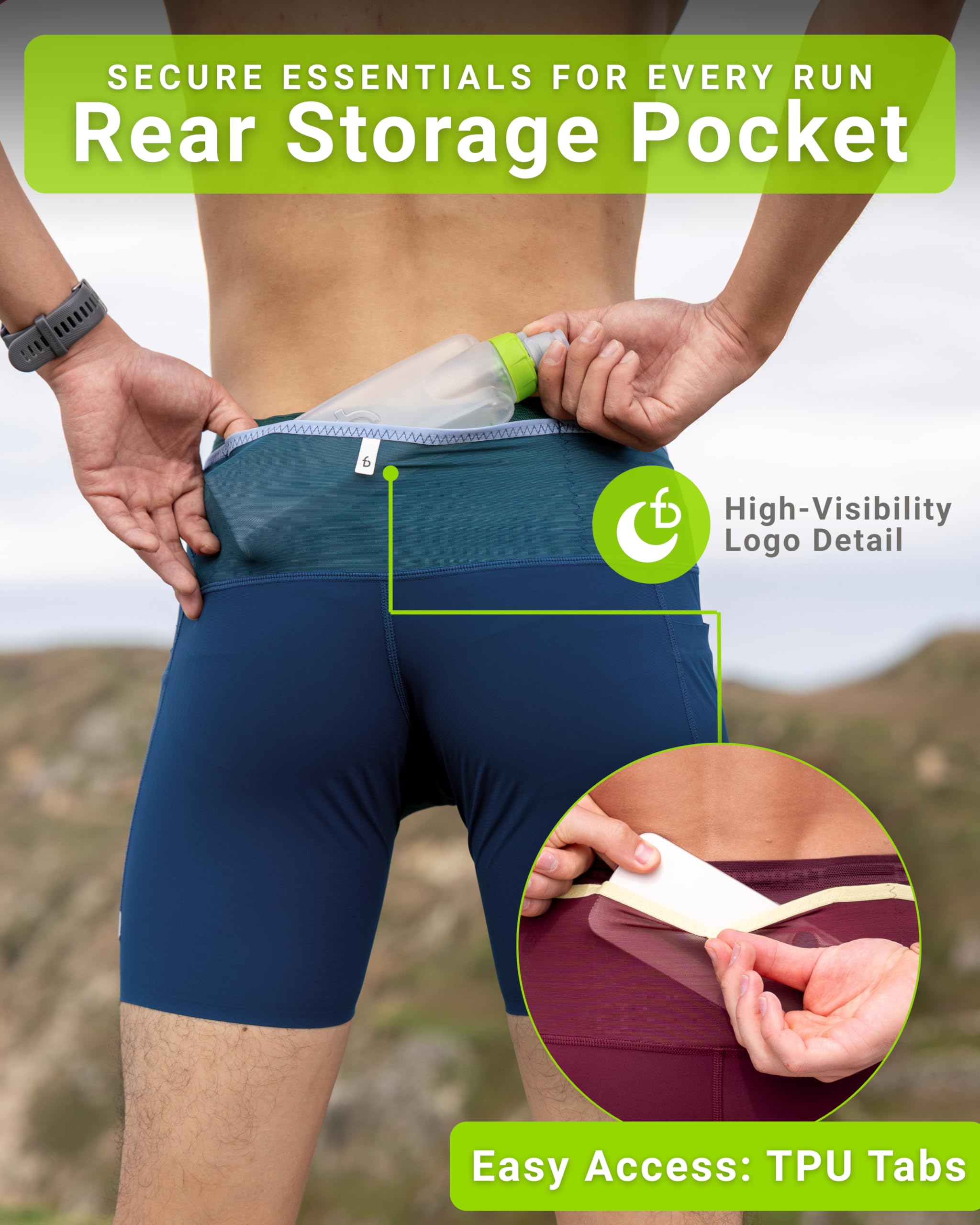 FlipBelt Men's Running Compression Shorts with Pockets - Secure Your Phone, Keys and Even Water Bottles - USA Small Business - Image 4