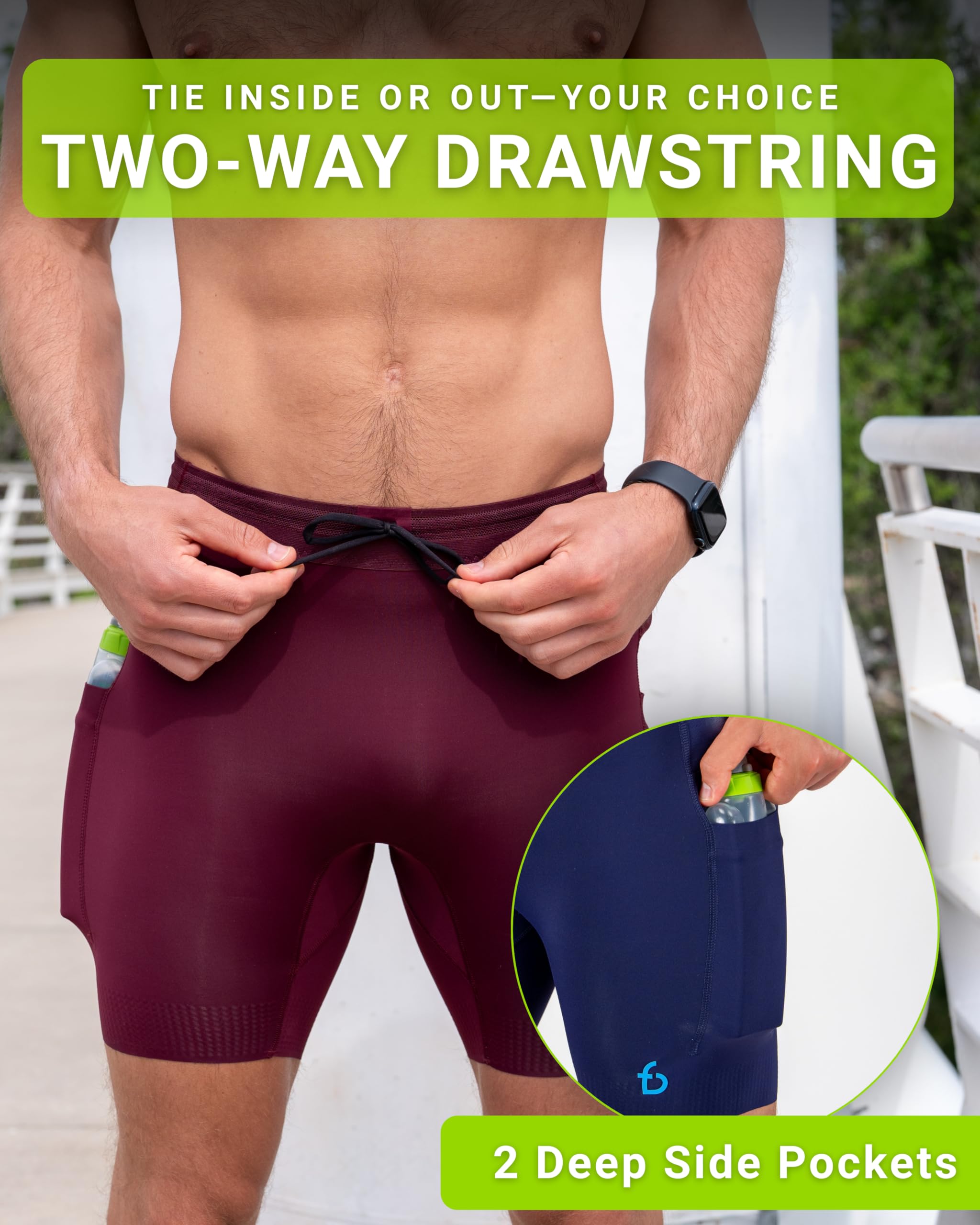 FlipBelt Men's Running Compression Shorts with Pockets - Secure Your Phone, Keys and Even Water Bottles - USA Small Business - Image 8
