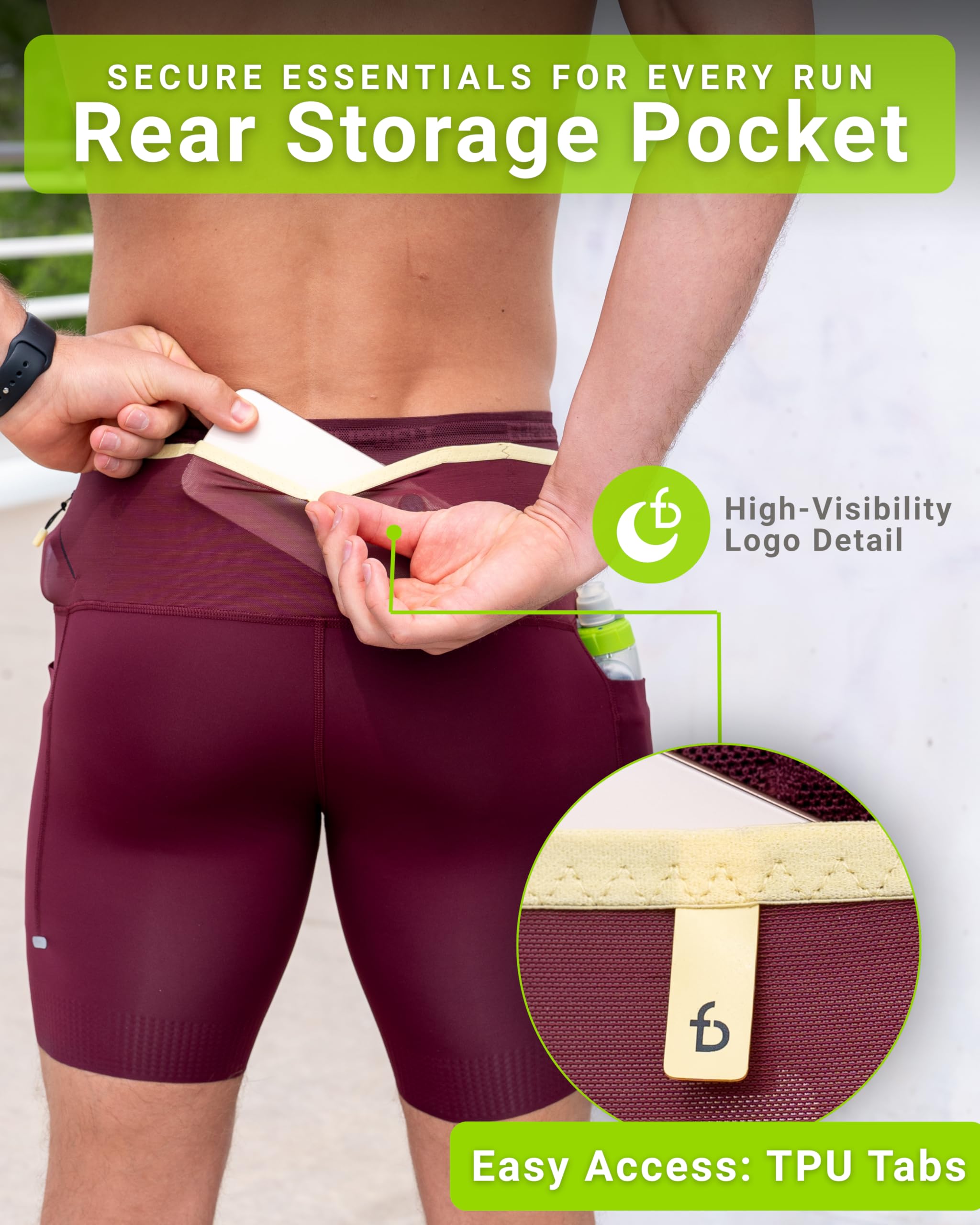 FlipBelt Men's Running Compression Shorts with Pockets - Secure Your Phone, Keys and Even Water Bottles - USA Small Business - Image 4