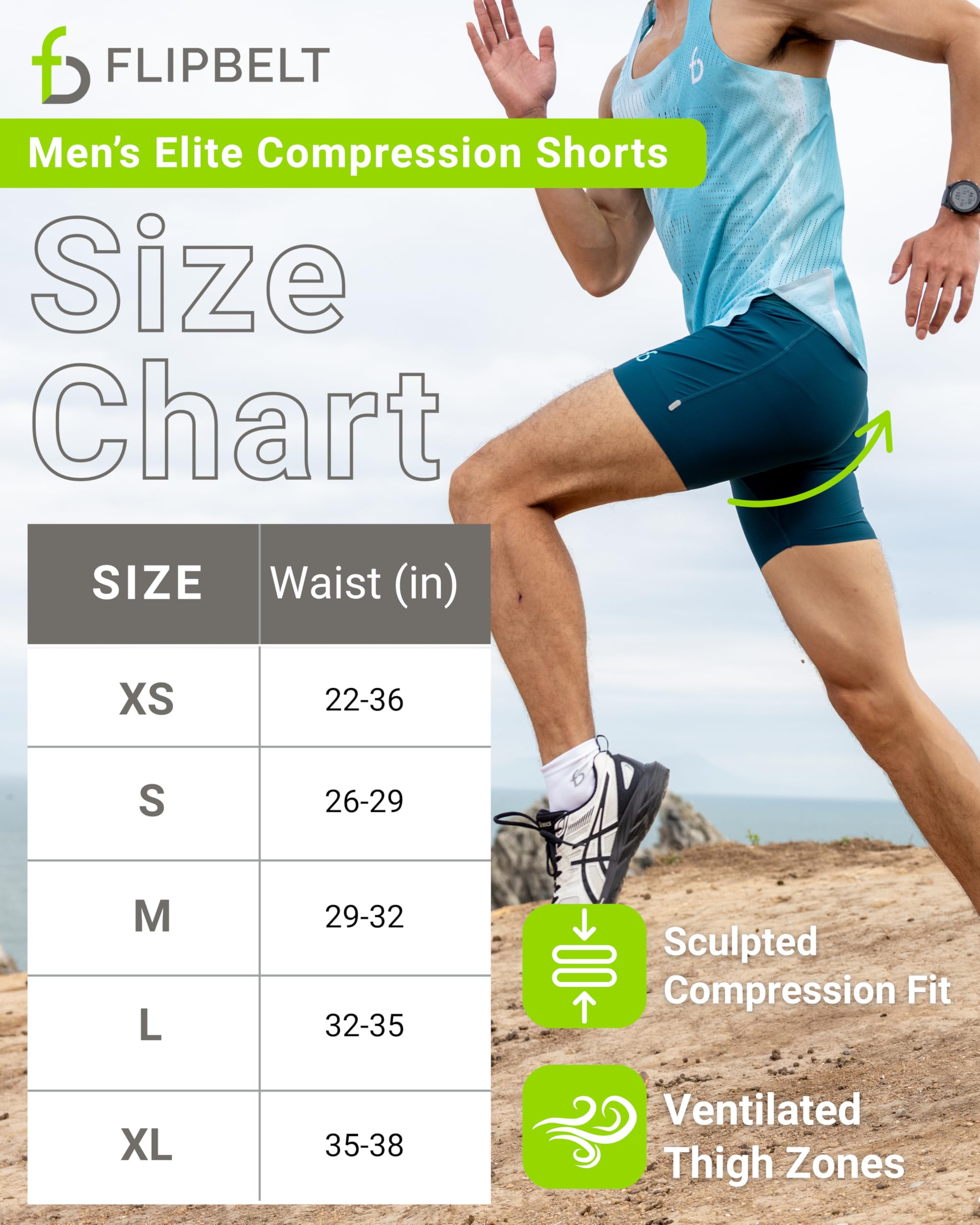 FlipBelt Men's Running Compression Shorts with Pockets - Secure Your Phone, Keys and Even Water Bottles - USA Small Business - Image 5