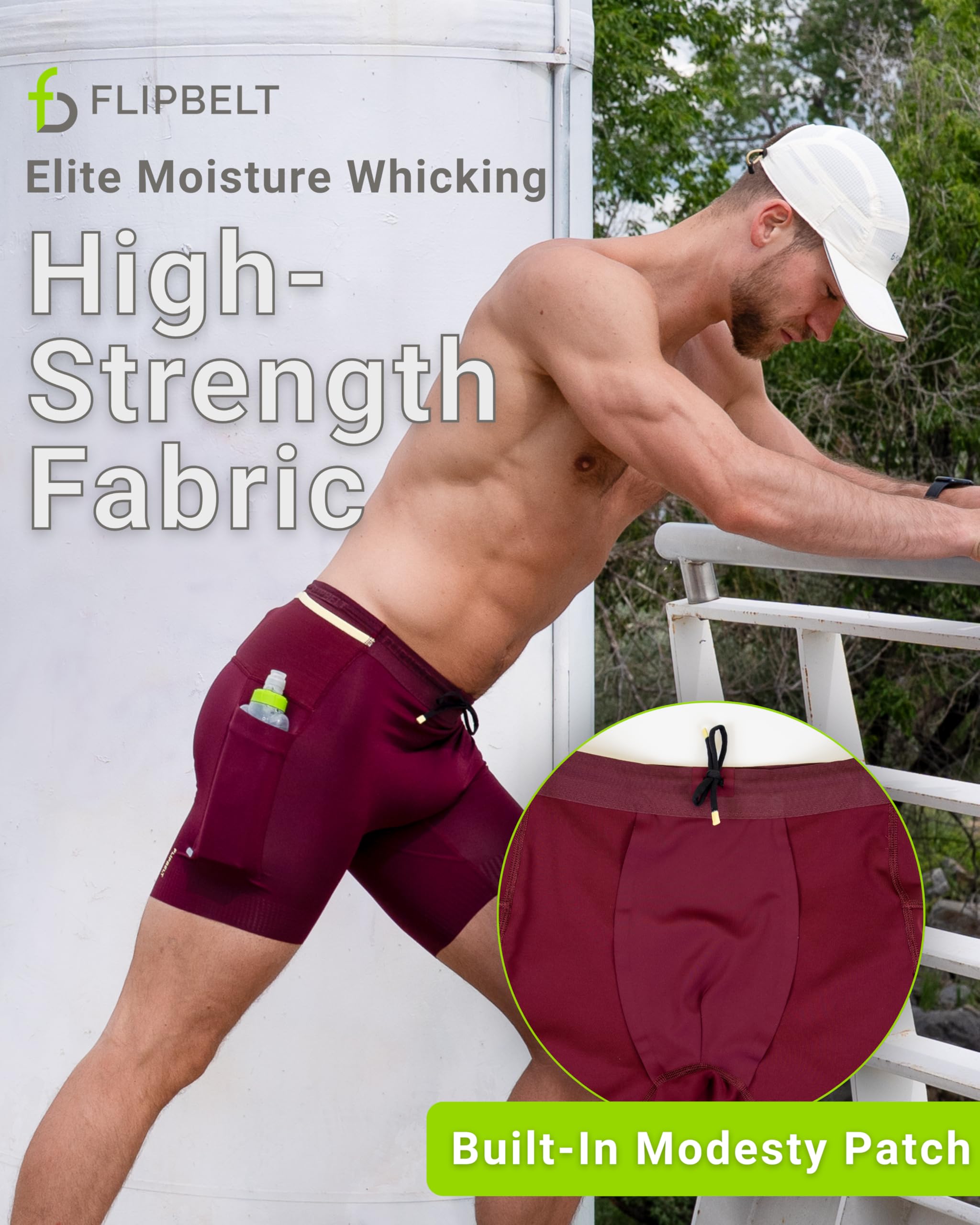 FlipBelt Men's Running Compression Shorts with Pockets - Secure Your Phone, Keys and Even Water Bottles - USA Small Business - Image 7