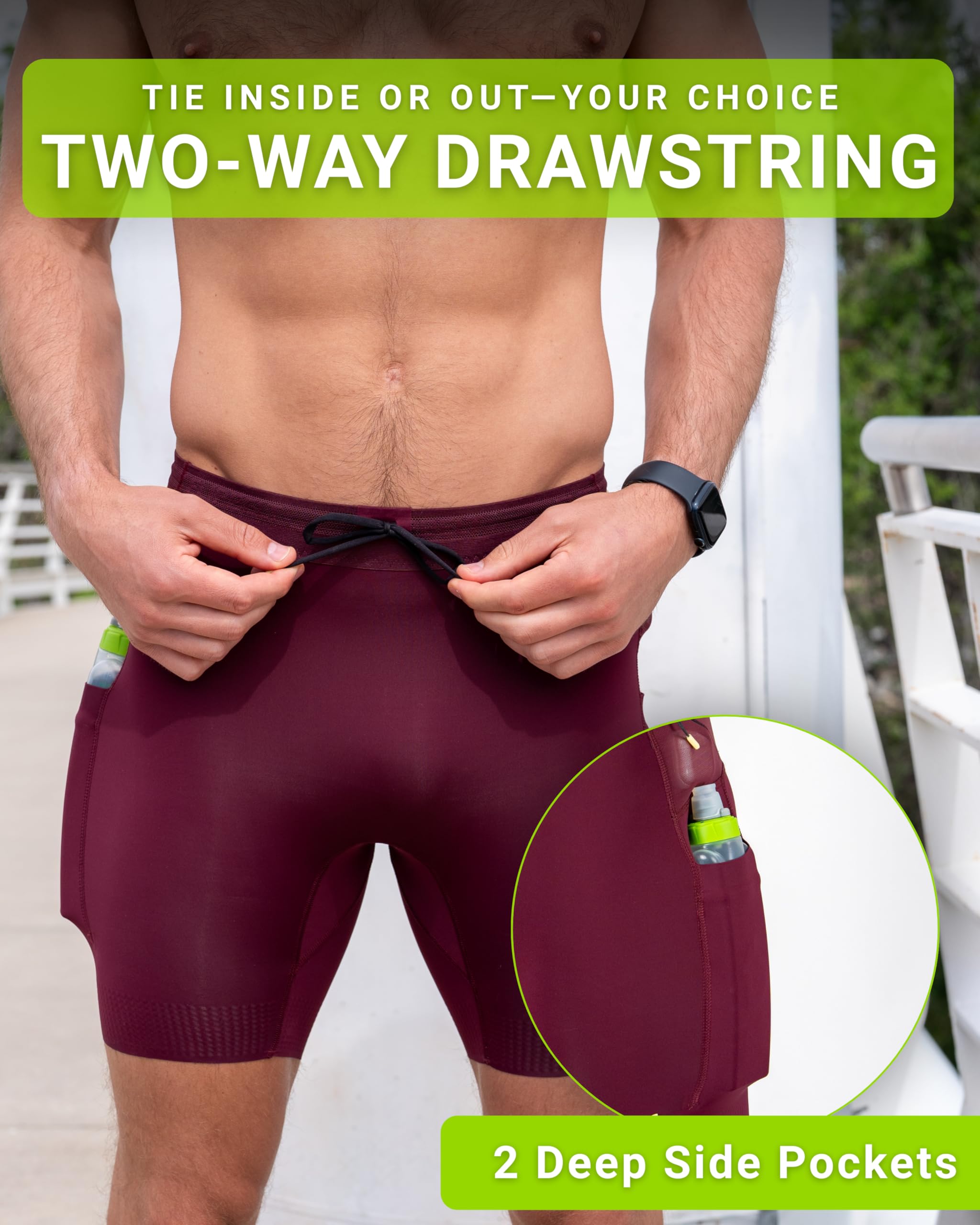 FlipBelt Men's Running Compression Shorts with Pockets - Secure Your Phone, Keys and Even Water Bottles - USA Small Business - Image 8