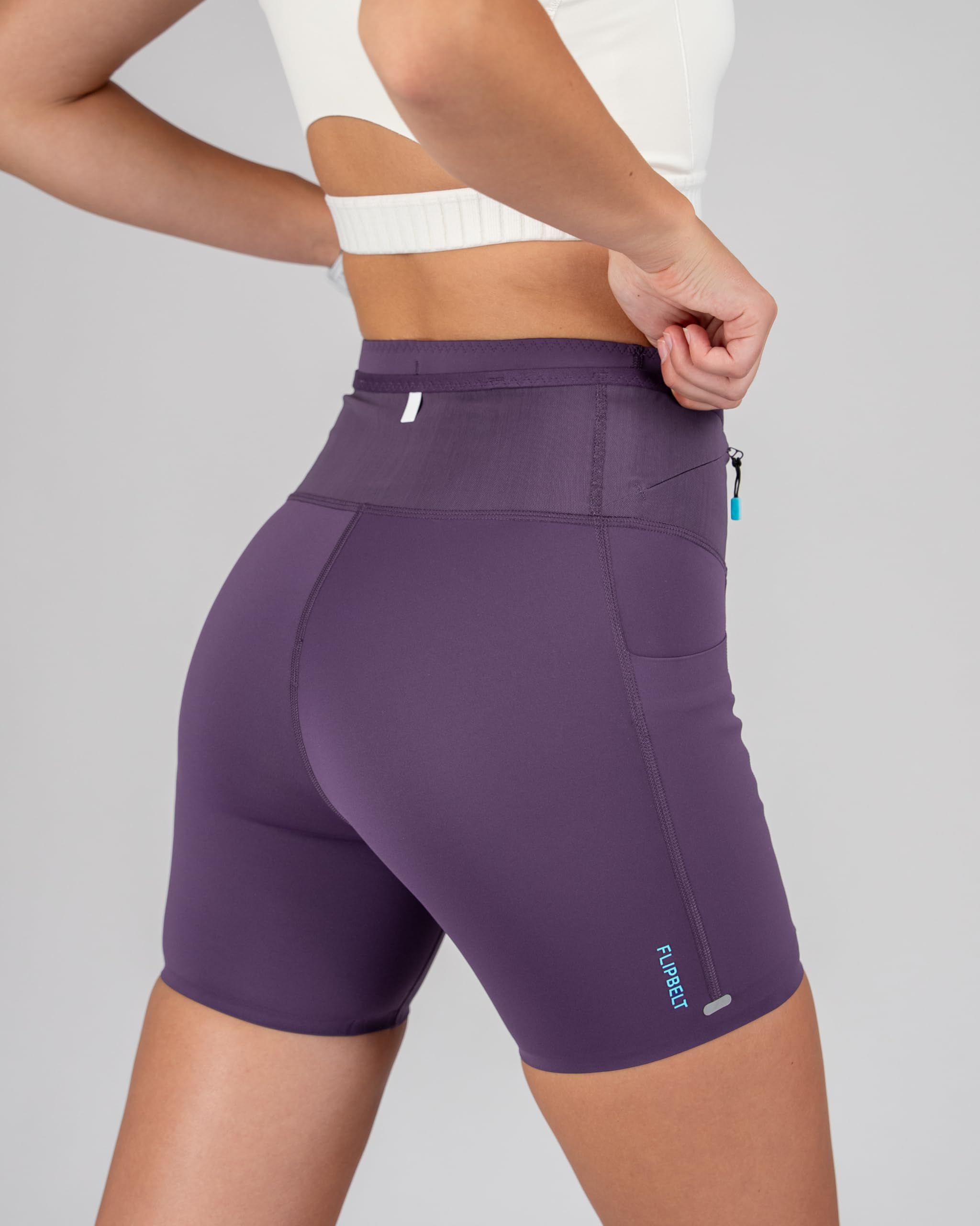 FlipBelt Women’s Air Compression Shorts – Lightweight, Moisture-Wicking with Built-in Phone Pocket – USA Small Business - Image 3