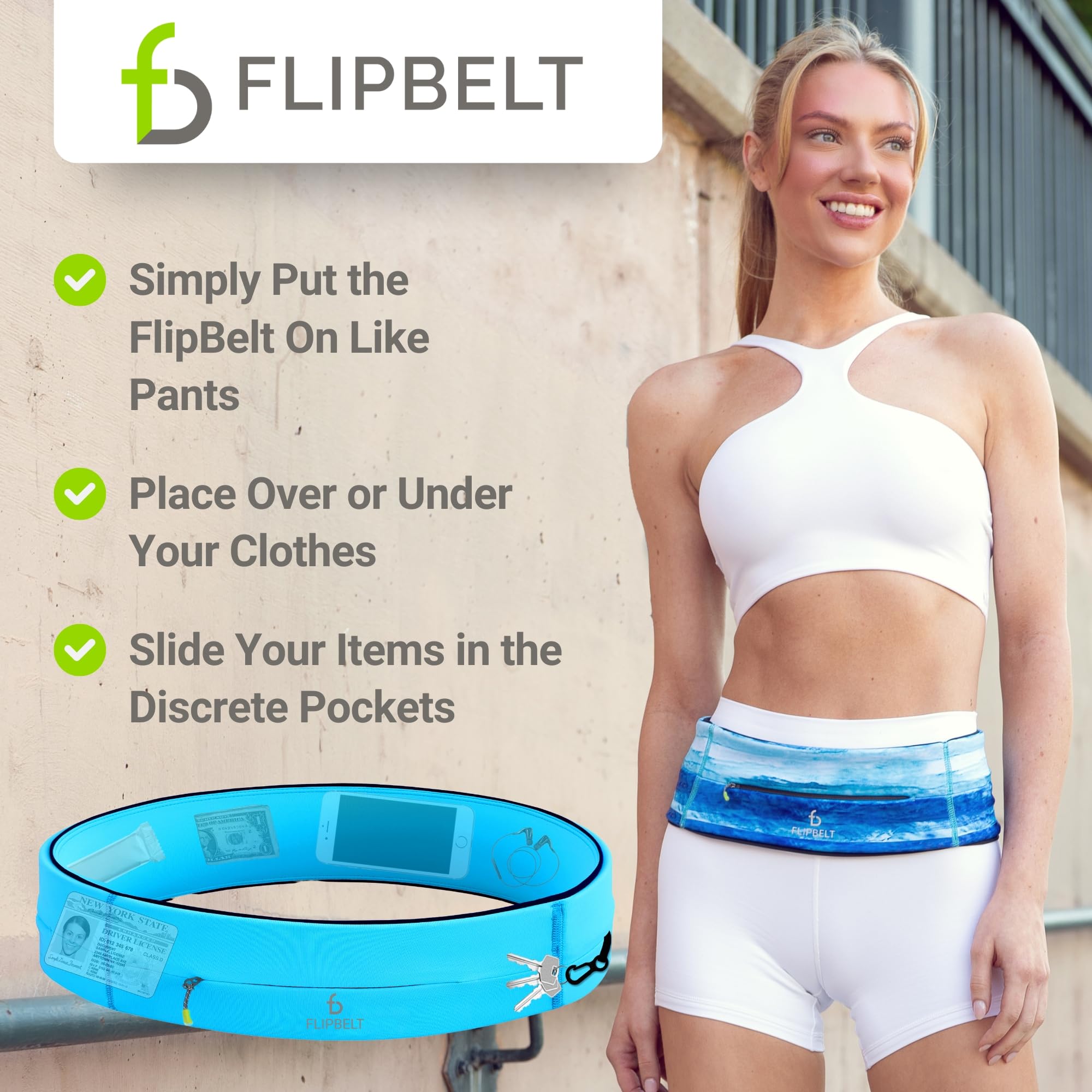 FlipBelt Zipper Running Belt, Waist Pack for Fitness and Running, US Company - Image 5
