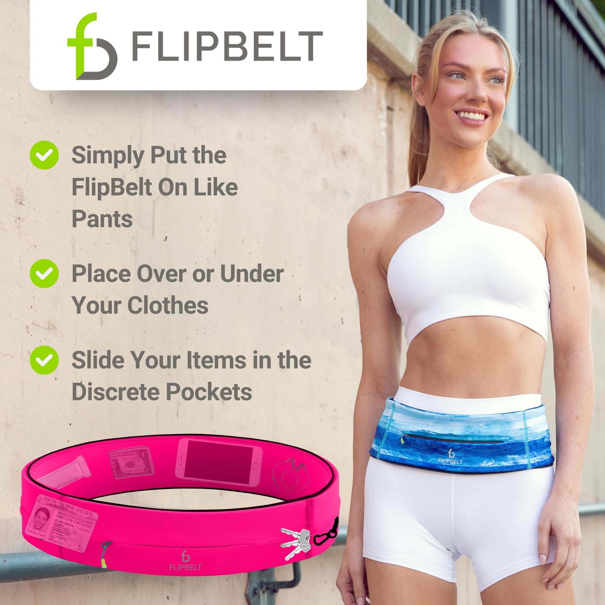 FlipBelt Zipper Running Belt, Waist Pack for Fitness and Running, US Company - Image 5
