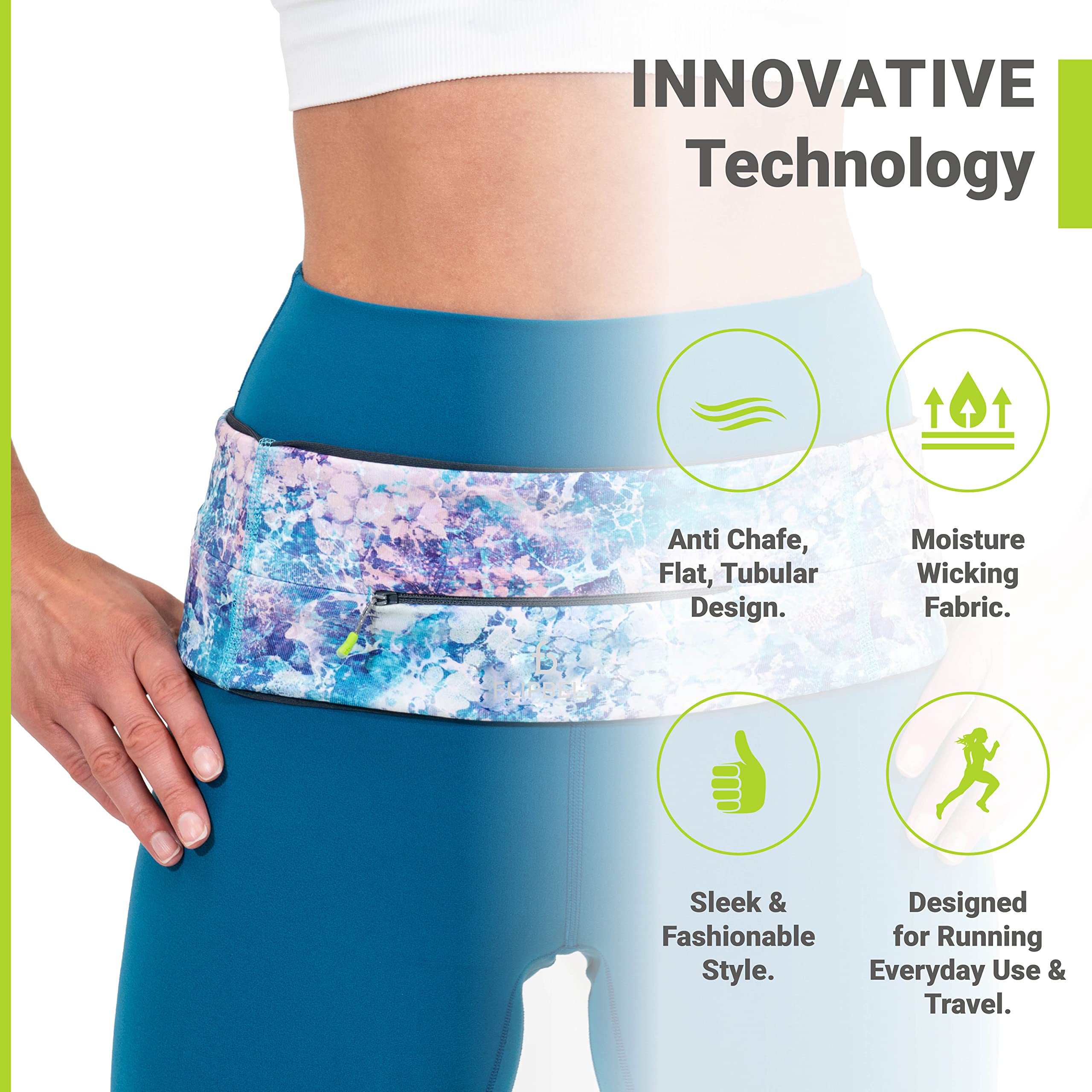 FlipBelt Zipper Running Belt, Waist Pack for Fitness and Running, US Company - Image 3